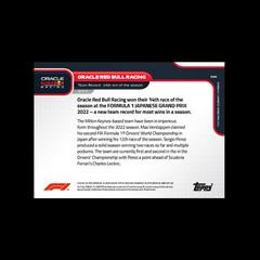 Card Backside | Red Bull Racing Racing Cards 2022 Topps Now Formula 1