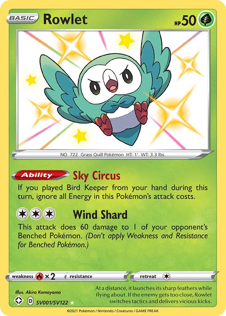 Rowlet #SV001 Pokemon Shining Fates