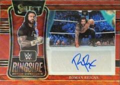 Roman Reigns Wrestling Cards 2022 Panini Select WWE Ringside Action Signatures Prices