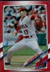 Shohei Ohtani [Red Refractor] #159 Baseball Cards 2021 Topps Chrome Prices
