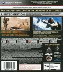 Back Cover | Medal of Honor Limited Edition Playstation 3