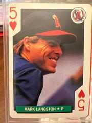 Mark Langston [5 of Hearts] Baseball Cards 1991 U.S. Playing Card All Stars Prices