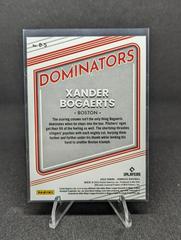 Back | Xander Bogaerts [Rapture] Baseball Cards 2022 Panini Donruss Dominators