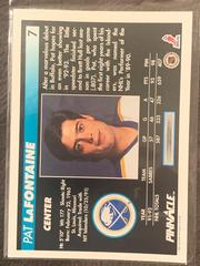 Back Of Card | Pat LaFontaine Hockey Cards 1992 Pinnacle