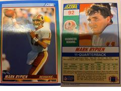 Mark Rypien Football Cards 1990 Panini Score Prices