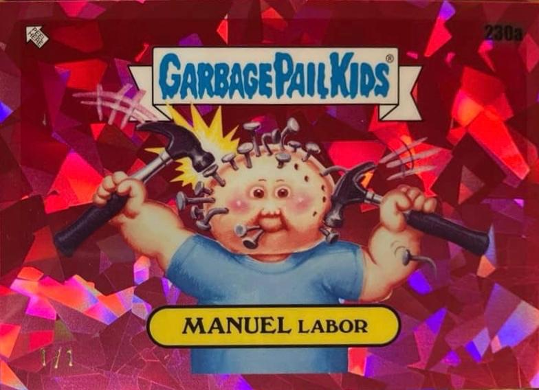 MANUEL Labor [Padparadscha] #230a Garbage Pail Kids 2023 Sapphire