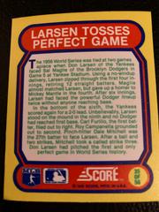 Larsen Tosses Perfect Game Baseball Cards 1988 Score Magic Motion Great Moments in Baseball Prices