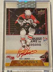 Eric Lindros [Red Ink] #CS-EL Hockey Cards 2020 Upper Deck Clear Cut Canvas Signatures Prices