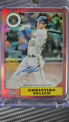 Christian Yelich [Red] Baseball Cards 2022 Topps Chrome 1987 Autographs Prices