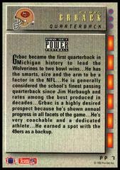 Back Of Card | Elvis Grbac Football Cards 1993 Pro Set Power Update Prospects