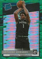 Anthony Edwards [Green Pulsar] Basketball Cards 2020 Panini Donruss Optic Prices