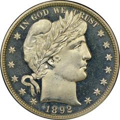 1892 [PROOF] Coins Barber Half Dollar Prices