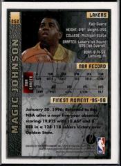 Back Side | Magic Johnson [Refractor W Coating] Basketball Cards 1995 Finest