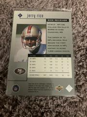 Back Of Card | Jerry Rice [Triple] Football Cards 1998 Upper Deck Black Diamond Rookies
