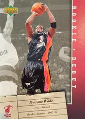 Dwayne Wade Basketball Cards 2006 Upper Deck Rookie Debut Prices