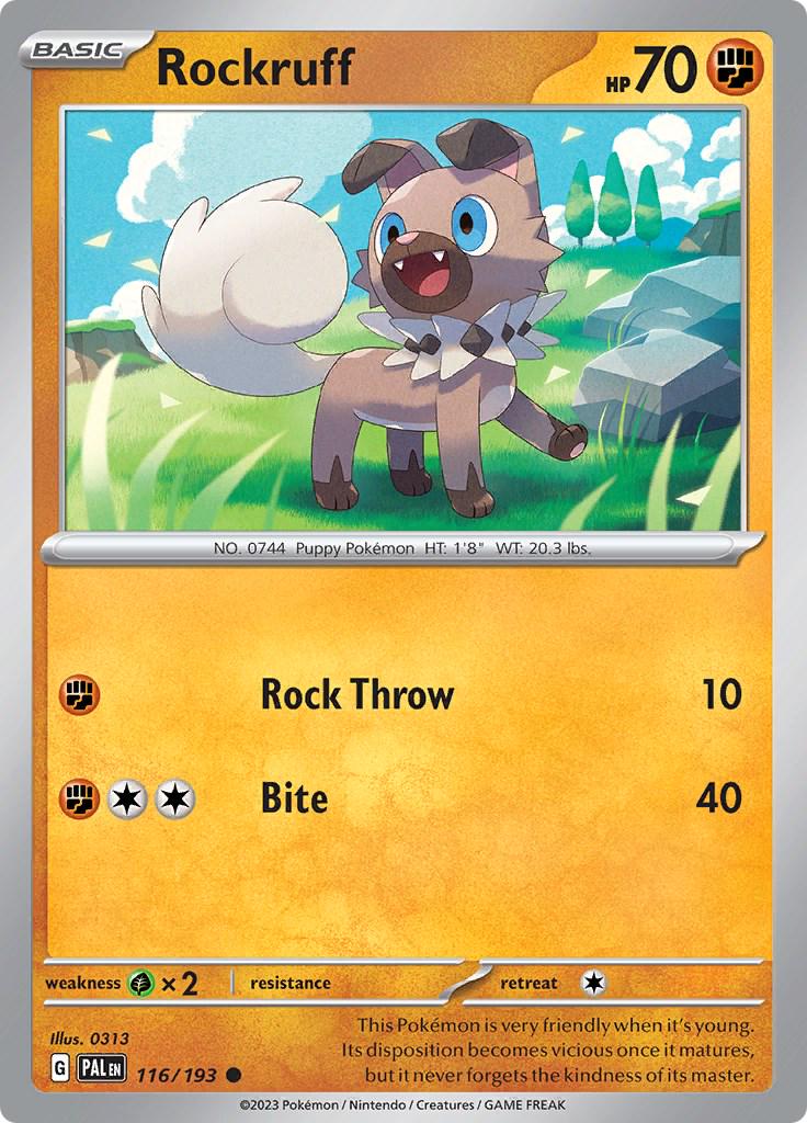 Rockruff #116 Pokemon Paldea Evolved