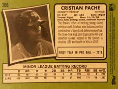 Rear | Cristian Pache Baseball Cards 2020 Topps Heritage Minor League