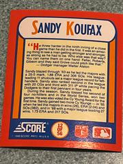 Sandy Koufax #12 Baseball Cards 1990 Score the MVP's Prices