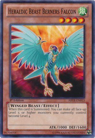 Heraldic Beast Berners Falcon [1st Edition] ABYR-EN013 YuGiOh Abyss Rising