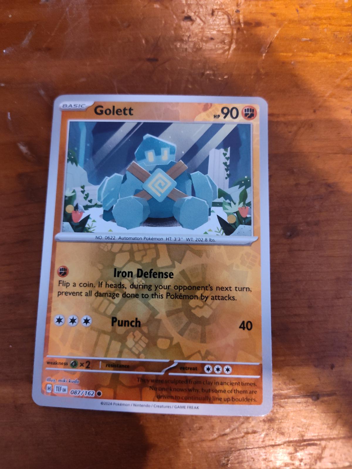 Golett [Reverse Holo] #87 Pokemon Temporal Forces