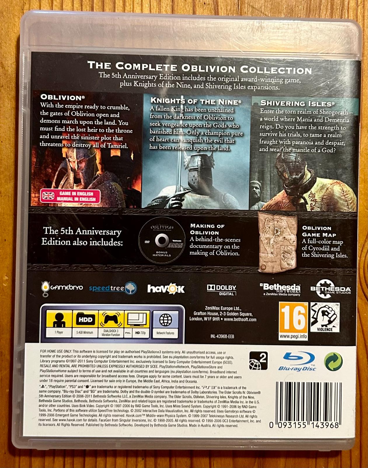 Elder Scrolls IV: Oblivion [5th Anniversary Edition] Prices PAL ...