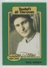 Paul Waner Baseball Cards 1987 Hygrade All Time Greats Prices
