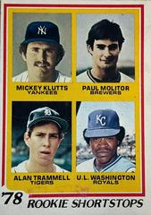 Rookie Shortstops [Molitor, Trammell] Baseball Cards 1978 Topps Prices