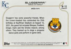 Card Back | Sluggerrr Baseball Cards 2022 Topps Opening Day Mascots