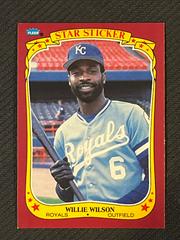 Willie Wilson #129 Baseball Cards 1986 Fleer Star Stickers Prices