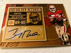Jerry Rice #GRS-JRI Football Cards 2022 Panini Gold Standard Golden Records Signatures Prices
