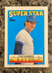 Back | Bill Doran, Dwight Evans, Ryne Sandberg Baseball Cards 1988 Topps Stickercard
