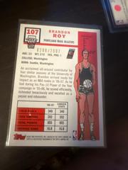 Back | Brandon Roy Basketball Cards 2008 Topps 50th Anniversary Collection