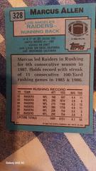 Back  | Marcus Allen Football Cards 1988 Topps