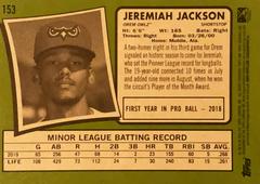 Rear | Jeremiah Jackson Baseball Cards 2020 Topps Heritage Minor League