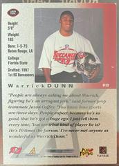 Back | Warrick Dunn Football Cards 1997 Pinnacle X Press