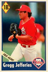 Gregg Jefferies #33 Baseball Cards 1995 Fleer Panini Stickers Prices