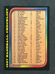 Checklist [185-220] #149-220 Baseball Cards 1997 Bowman Prices