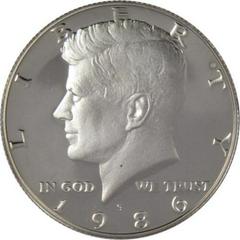1986 S [PROOF] Coins Kennedy Half Dollar Prices