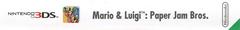 Spine/Sides | Mario & Luigi: Paper Jam Bros PAL Nintendo 3DS