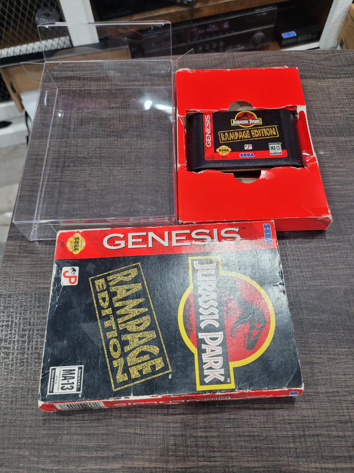 Jurassic Park Rampage Edition Item And Box Only Sega Genesis 9021