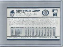 Card Back | Joe Coleman [BB 394] Baseball Cards 1972 Kellogg's