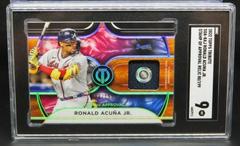 Graded | Ronald Acuna Jr. Baseball Cards 2022 Topps Tribute Stamp of Approval Relics
