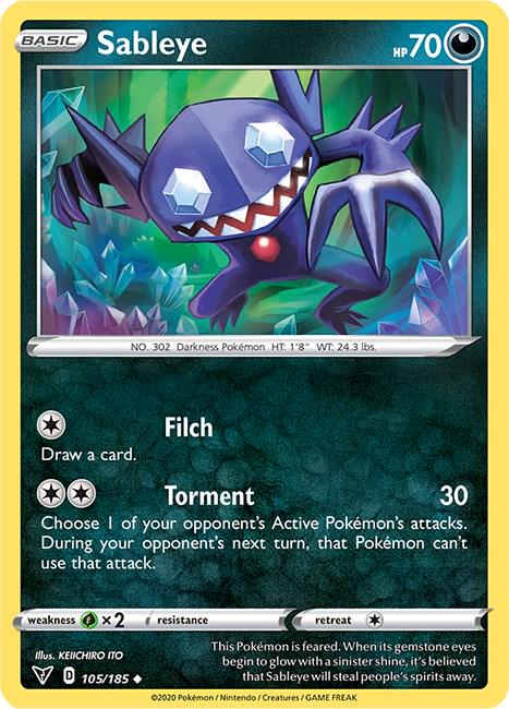 Sableye #105 Pokemon Vivid Voltage