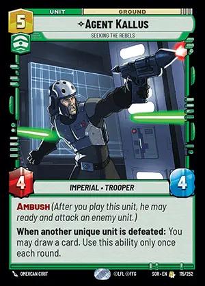 Agent Kallus [Hyperspace] #115 Star Wars Unlimited: Spark of Rebellion