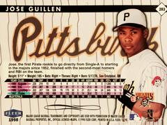 Rear | Jose Guillen Baseball Cards 1998 Fleer Tradition