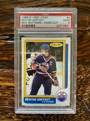 Wayne Gretzky #F Hockey Cards 1986 O-Pee-Chee Box Bottoms Hand Cut Prices