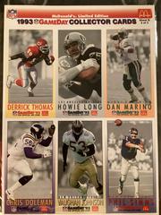 Thomas, Long, Marino, Doleman, Johnson & Simms Football Cards 1993 McDonald's Gameday Prices