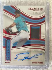 Eury Perez [Prospect Patch Autograph Red] #4 Baseball Cards 2023 Panini Immaculate Prices