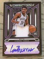 Cameron Thomas [Purple] Basketball Cards 2021 Panini Obsidian Rookie Jersey Ink Autographs Prices
