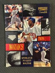 Knoblauch, Puckett, Molitor #19 Baseball Cards 1996 Zenith Mozaics Prices